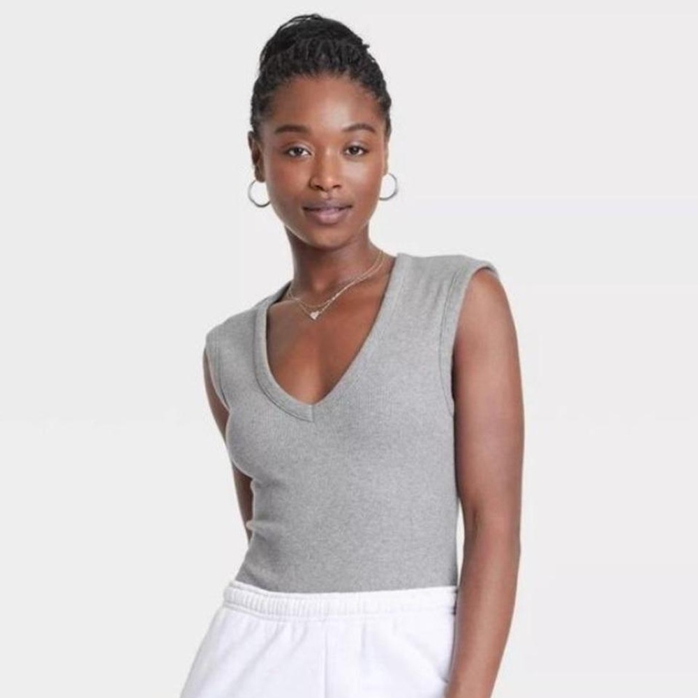 Women's Heather Gray Rib Bodysuit